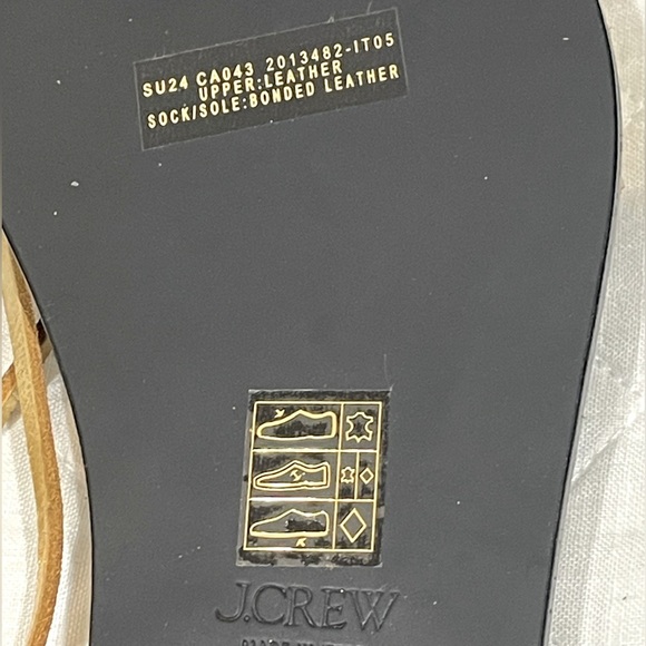 J.Crew new Carsen made in Italy lace up sandals in metallic leather - Picture 7 of 7